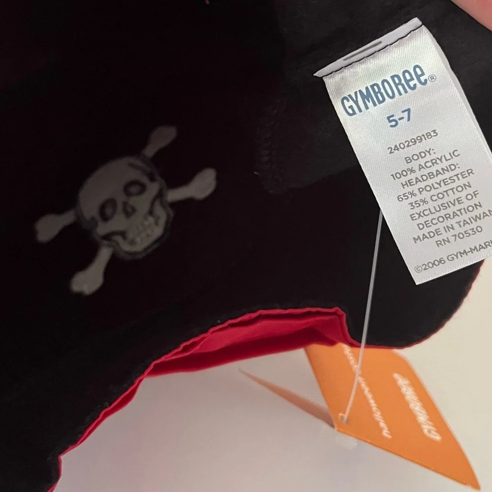 Gymboree Pirate Costume Hat Size 5-7 NWT